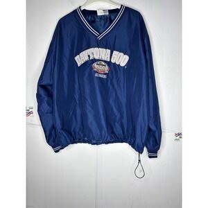 Winners Circle NASCAR Daytona 500 50th Anniversary Windbreaker Navy Blue XL